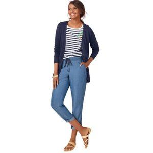 Talbots Lyocell linen blend Chambray Pants szM